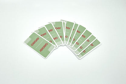 Schafkopfkarten mit Geiger Schriftzug auf der Rückseite mit 36 Blatt und bayerischem Bild.